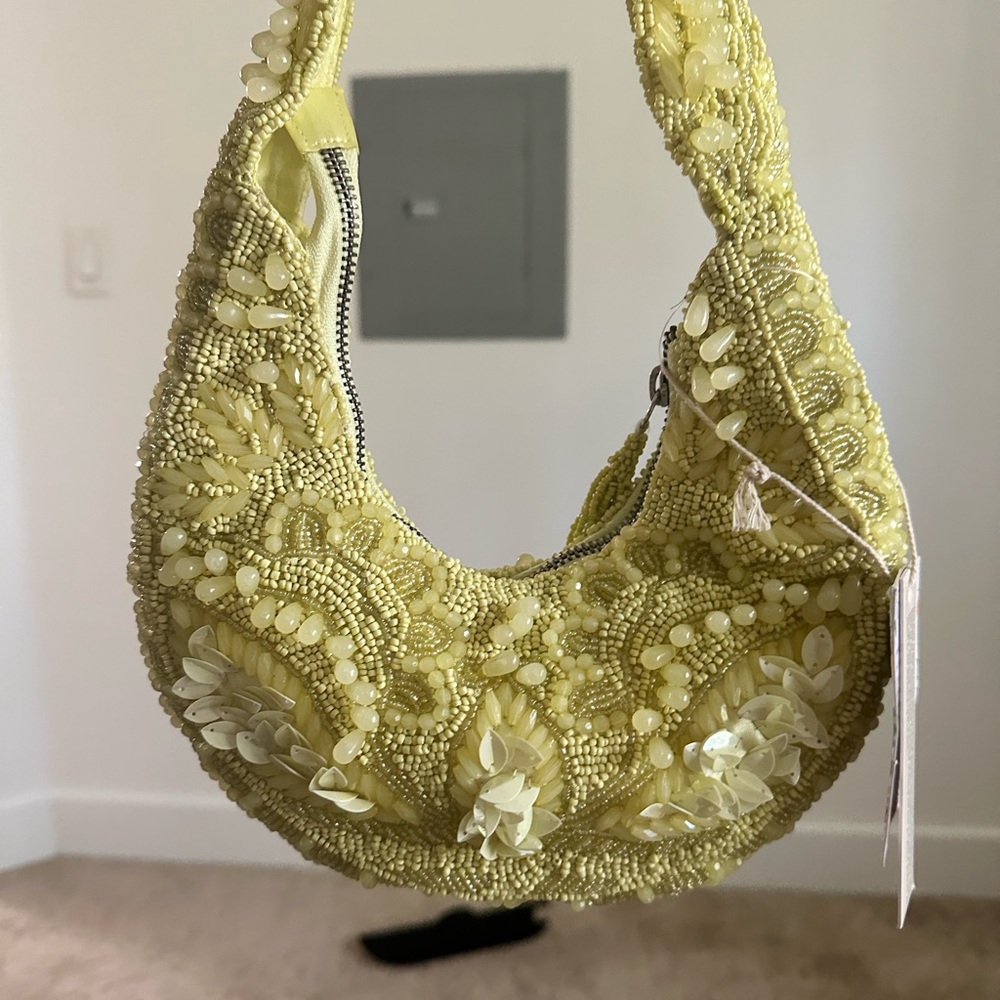 Viral Beaded Bag, Yellow - Picture 9 of 9